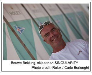 Bouwe Bekking skipper on SINGULARITY, Photo credit: Rolex / Carlo Borlenghi